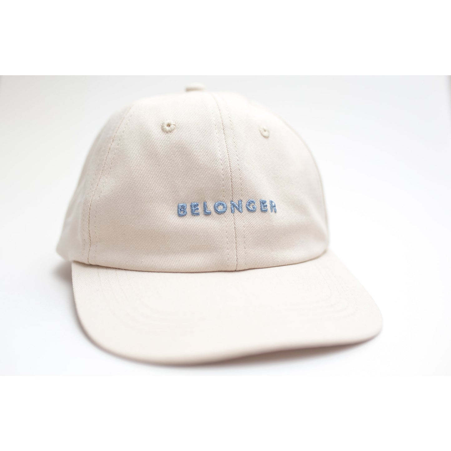 6 PANEL CAP - BEIGE/BLUE